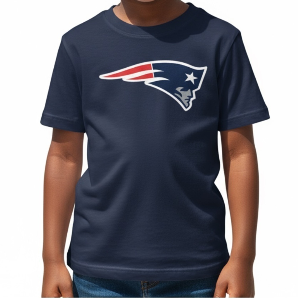 NFL Kids Navy New England Patriots Graphic Tee | Size M - Picture 1 of 5